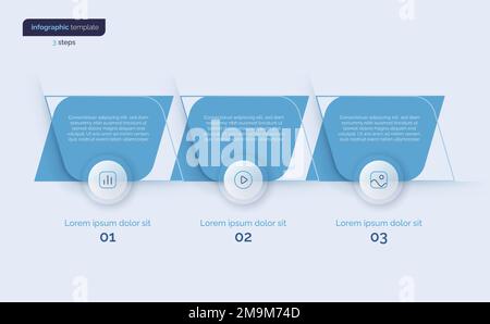Vector infographic template composed of 3 elements Stock Vector