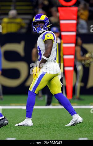 Los Angeles Rams wide receiver Brandon Powell (19) during the first half of  an NFL football game against the Arizona Cardinals, Sunday, Sept. 25, 2022,  in Glendale, Ariz. (AP Photo/Rick Scuteri Stock