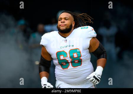 August 19, 2023: Miami Dolphins offensive tackle Robert Hunt (68) during  warmups prior to a preseason game between the Miami Dolphins and the  Houston Texans in Houston, TX. Trask Smith/CSM Stock Photo - Alamy