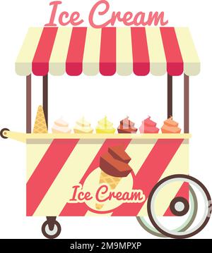 Hand Drawn Street Food Ice Cream Cart illustration 16733022 PNG