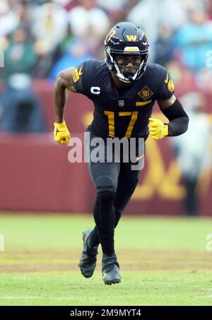 Washington Commanders wide receiver Terry McLaurin (17) runs during an NFL  football game against the Carolina Panthers, Saturday, Aug. 13, 2022 in  Landover. (AP Photo/Daniel Kucin Jr Stock Photo - Alamy