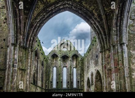 Inside of the Rock of Cashel, historic site located at Cashel, County Tipperary in Ireland Stock Photo