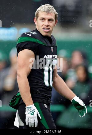 September 25, 2022, East Rutherford, New Jersey, USA: Cincinnati Bengals  linebacker Logan Wilson (55) makes an interception on a pass intended for  New York Jets wide receiver Braxton Berrios (10) during a