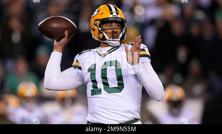 Green Bay Packers' Jordan Love throws during the first half of a preseason  NFL football game against the New Orleans Saints Friday, Aug. 19, 2022, in  Green Bay, Wis. (AP Photo/Morry Gash