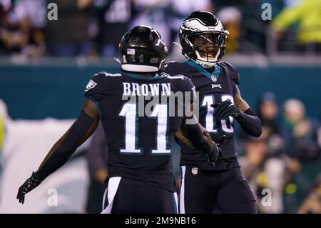 November 20, 2022: Philadelphia Eagles wide receiver A.J. Brown (11) runs  with the ball during NFL game against the Indianapolis Colts in  Indianapolis, Indiana. John Mersits/CSM Stock Photo - Alamy