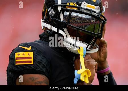 Washington Commanders wide receiver Dyami Brown walks on the field in the  second half of an NFL football game against the Dallas Cowboys, Sunday,  Jan. 8, 2023, in Landover, Md. (AP Photo/Patrick