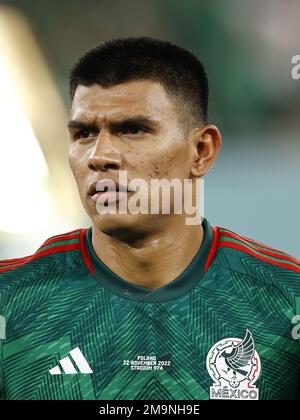 DOHA - Jesus Gallardo of Mexico during the FIFA World Cup Qatar 2022 group C match between Mexico and Poland at 974 Stadium on November 22, 2022 in Doha, Qatar. AP | Dutch Height | MAURICE OF STONE Stock Photo