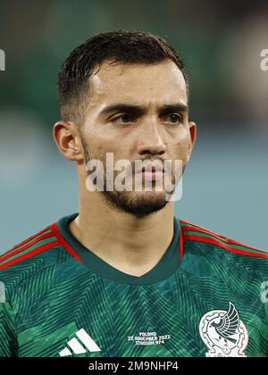 DOHA - Luis Chavez of Mexico during the FIFA World Cup Qatar 2022 group C match between Mexico and Poland at 974 Stadium on November 22, 2022 in Doha, Qatar. AP | Dutch Height | MAURICE OF STONE Stock Photo