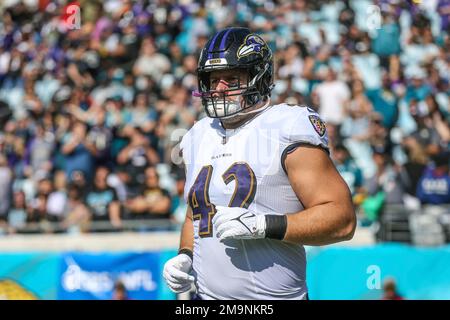 November 27, 2022: Baltimore Ravens quarterback Lamar Jackson (8) looks to  throw the ball during a game against the Jacksonville Jaguars in  Jacksonville, FL. Romeo T Guzman/CSM/Sipa USA.(Credit Image: © Romeo  Guzman/Cal