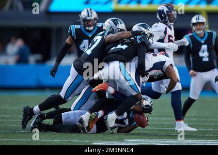 Denver Broncos wide receiver Jalen Virgil (15) runs against Arizona  Cardinals cornerback Kei'Trel Clark (13) during the second half of an NFL  preseason football game in Glendale, Ariz., Friday, Aug. 11, 2023. (