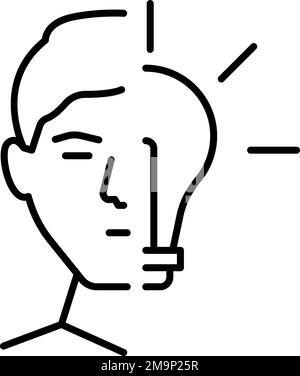 Creative, creativity, discussion vector icon on transparent background. Outline Creative, creativity, discussion vector icon Stock Vector