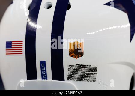 The NFL's John Madden's Thanksgiving day helmet decal on the back