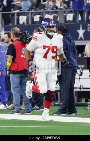 New York Giants linebacker Tomon Fox (49) runs one the field prior to an NFL  Football game in Arlington, Texas, Thursday, Nov. 24, 2022. (AP  Photo/Michael Ainsworth Stock Photo - Alamy