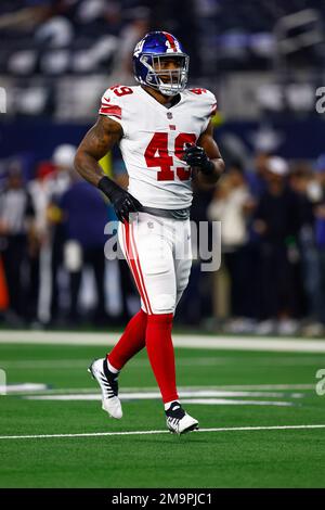 New York Giants linebacker Tomon Fox (49) runs one the field prior