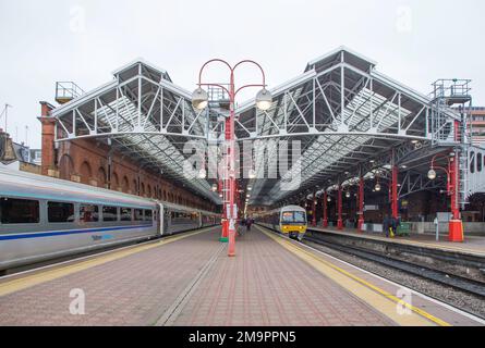 Marylebone Station London and Chiltern Railways Trains Stock Photo