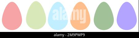 Easter egg set with bright colors. Vector illustration isolated on white background Stock Vector
