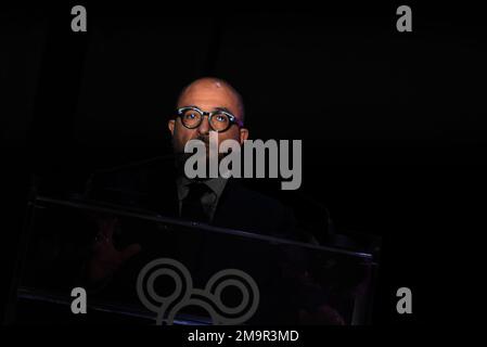 Naples, Campania, Italy. 18th Jan, 2023. Royal Palace of Naples, Gennaro Sangiuliano, Minister of Culture of italian government, keep a speech at ceremony of passing of baton, from Procida to Bergamo and Brescia like new Capitals of Italian Culture for the year 2023. (Credit Image: © Pasquale Gargano/Pacific Press via ZUMA Press Wire) EDITORIAL USAGE ONLY! Not for Commercial USAGE! Stock Photo