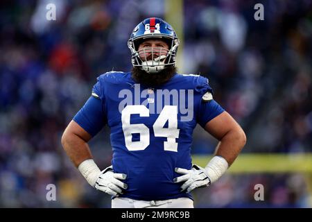 New York Giants guard Mark Glowinski (64) blocks against the Detroit Lions  during an NFL football game Sunday, Nov. 20, 2022, in East Rutherford, N.J.  (AP Photo/Adam Hunger Stock Photo - Alamy