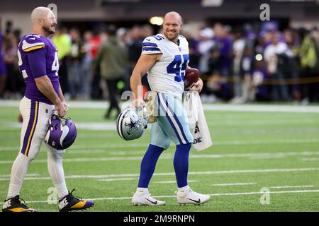 Dallas Cowboys long snapper Matt Overton (45) looks on during the NFL  football game against the Philadelphia Eagles, Sunday, Oct. 16, 2022, in  Philadelphia. (AP Photo/Christopher Szagola Stock Photo - Alamy