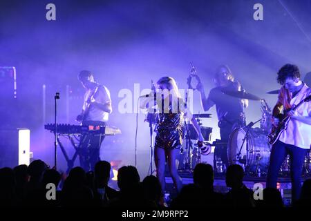 Paramore in concert from Radio City Music Hall in New York Stock Photo