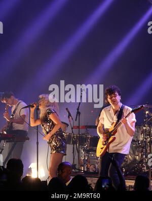 Paramore in concert from Radio City Music Hall in New York Stock Photo