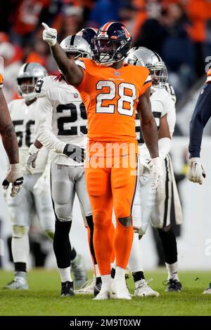 Denver Broncos running back Latavius Murray (28)plays against the Los  Angeles Chargers of an NFL football game Sunday, January 8, 2023, in Denver.  (AP Photo/Bart Young Stock Photo - Alamy