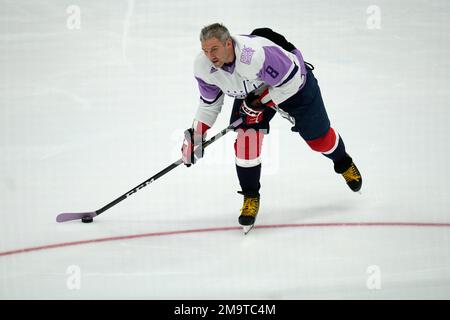 Washington Capitals left wing Alex Ovechkin skates in a Hockey Fights Cancer jersey during warmups for the team s NHL hockey game against the Colorado Avalanche Saturday Nov. 19 2022 in Washington. AP