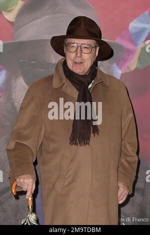 Rome, Italy. 18th Jan, 2023. Pierfrancesco Pingitore attends the red carpet of the movie 'L'uomo che disegnò Dio' at Cinema Adriano. Credit: SOPA Images Limited/Alamy Live News Stock Photo