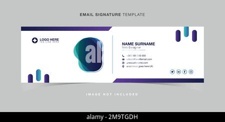 email signature template Stock Vector