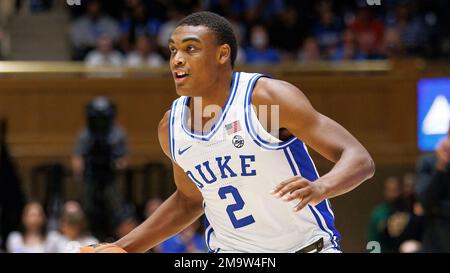 Duke's Jaylen Blakes (2) Handles The Ball During An NCAA College ...