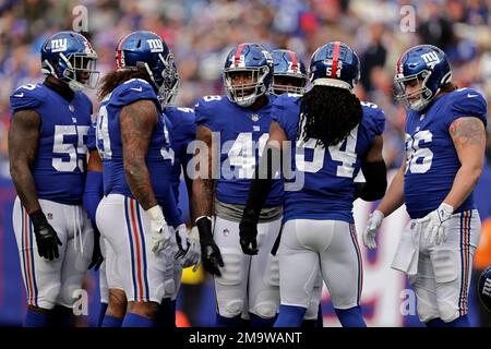 New York Giants linebacker Tomon Fox (49) during an NFL preseason football  game against the Cincinnati Bengals, Sunday, Aug. 21, 2022 in East  Rutherford, N.J. The Giants won 25-22. (AP Photo/Vera Nieuwenhuis