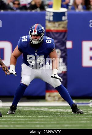 New York Giants guard Mark Glowinski (64) blocks against the Detroit Lions  during an NFL football game Sunday, Nov. 20, 2022, in East Rutherford, N.J.  (AP Photo/Adam Hunger Stock Photo - Alamy