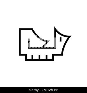 Squirrel icon in line art style for printing and design. Vector illustration. Stock Vector