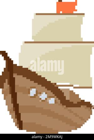 Old Ship.Vector illustration that is easy to edit. Stock Vector