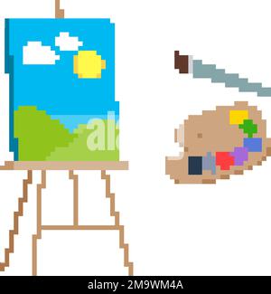 analog Painting tools. Vector illustration that is easy to edit. Stock Vector