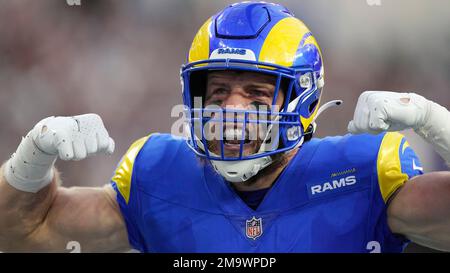 Los Angeles Rams linebacker Jake Hummel (59) while playing the Los Angeles  Chargers during an NFL preseason Football Game Saturday, Aug. 13, 2022, in  Inglewood, Calif. (AP Photo/John McCoy Stock Photo - Alamy