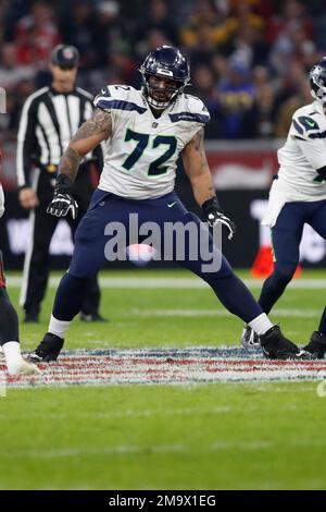 Seattle Seahawks offensive lineman Abraham Lucas is pictured during an NFL football  game against the Atlanta Falcons, Sunday, Sept. 25, 2022, in Seattle. The  Falcons won 27-23. (AP Photo/Stephen Brashear Stock Photo - Alamy