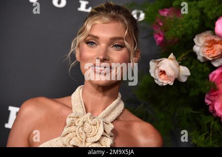 Elsa Hosk arrives at the 2022 Baby2Baby Gala on Saturday, Nov. 12, 2022