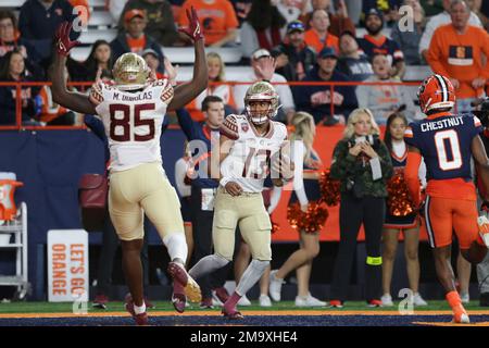 Florida State Tight End Markeston Douglas (85) Runs Before The First ...