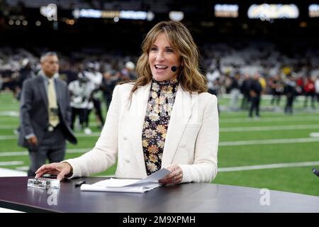 ESPN Monday Night Football commentator Suzy Kolber is seen before