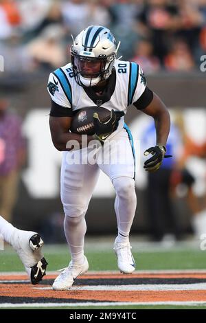 Carolina Panthers running back Raheem Blackshear celebrates during the ...