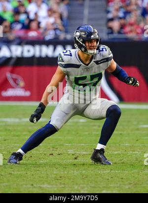 Seattle Seahawks linebacker Cody Barton (57) lines up for play during the  second half of an