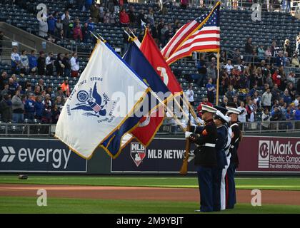 Joint Armed Forces Color Guard presents Colors at Super Bowl LVII