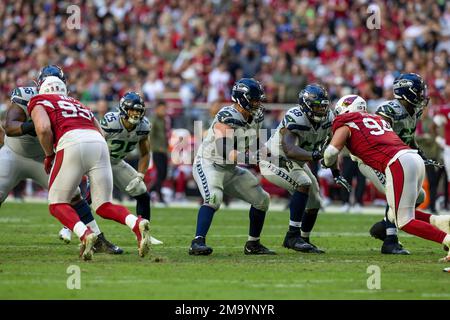 Seattle Seahawks guard Austin Blythe (63) during an NFL football game  against the Arizona Cardinals, Sunday, Oct. 16, 2022, in Seattle, WA. The  Seahawks defeated the Cardinals 19-9. (AP Photo/Ben VanHouten Stock Photo -  Alamy