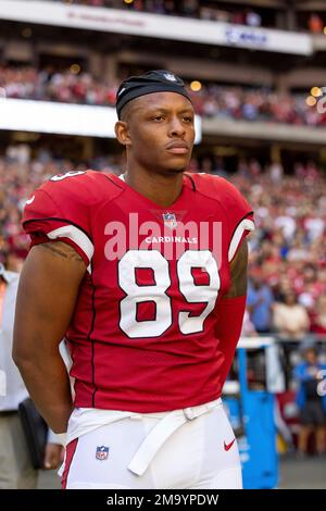 Arizona Cardinals tight end Stephen Anderson (89) during the first half of  an NFL football game against the Los Angeles Chargers, Sunday, Nov. 27,  2022, in Glendale, Ariz. (AP Photo/Rick Scuteri Stock