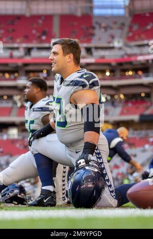 Seattle Seahawks guard Austin Blythe (63) during an NFL football game  against the Arizona Cardinals, Sunday, Oct. 16, 2022, in Seattle, WA. The  Seahawks defeated the Cardinals 19-9. (AP Photo/Ben VanHouten Stock Photo -  Alamy