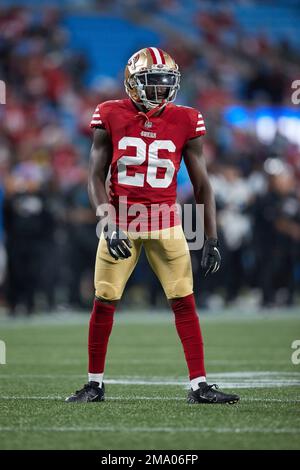 San Francisco 49ers' Samuel Womack III (26) talks with Shahman Moore (28)  at the NFL team's rookie minicamp in Santa Clara, Calif., Friday, May 13,  2022. (AP Photo/Jeff Chiu Stock Photo - Alamy