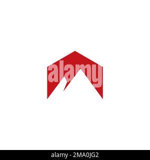 Mountain Abstract Logo Design Letter A Mountain Stock Vector