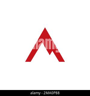 Letter A Mountain Logo Design. Mountain Icon Stock Vector