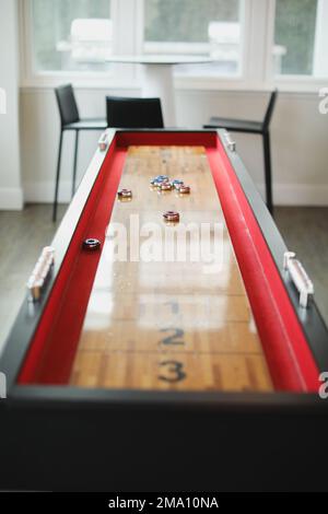 Shuffleboard american games sport recreation Stock Photo